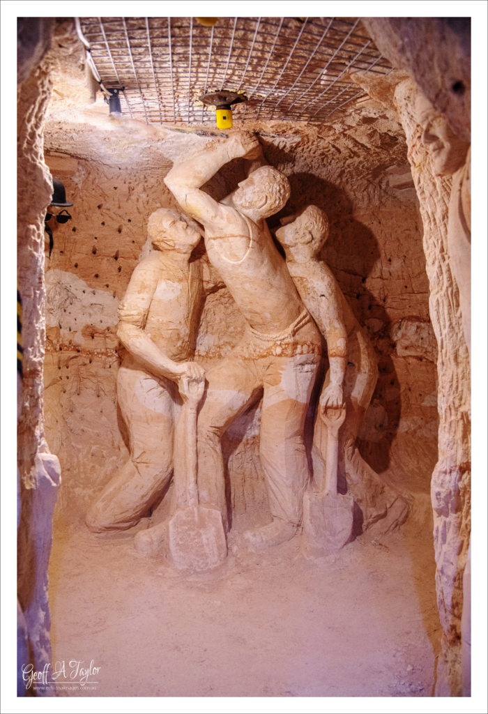 Chambers of the Black Hand carvings - Lightning Ridge NSW Australia